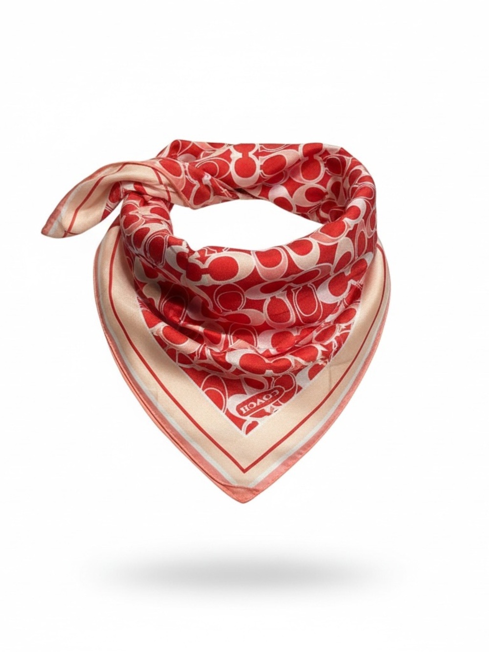 Coach Red and White small scarf